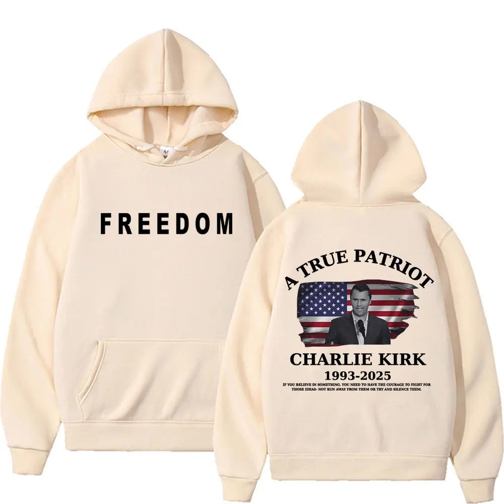 Charlie Kirk Freedom & A True Patriot Hoodie