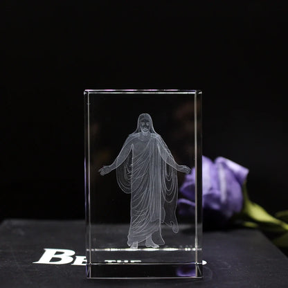 3D Laser Jesus Crystal Cube