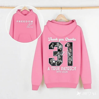 Charlie Kirk Memorial 31 Freedom Hoodie