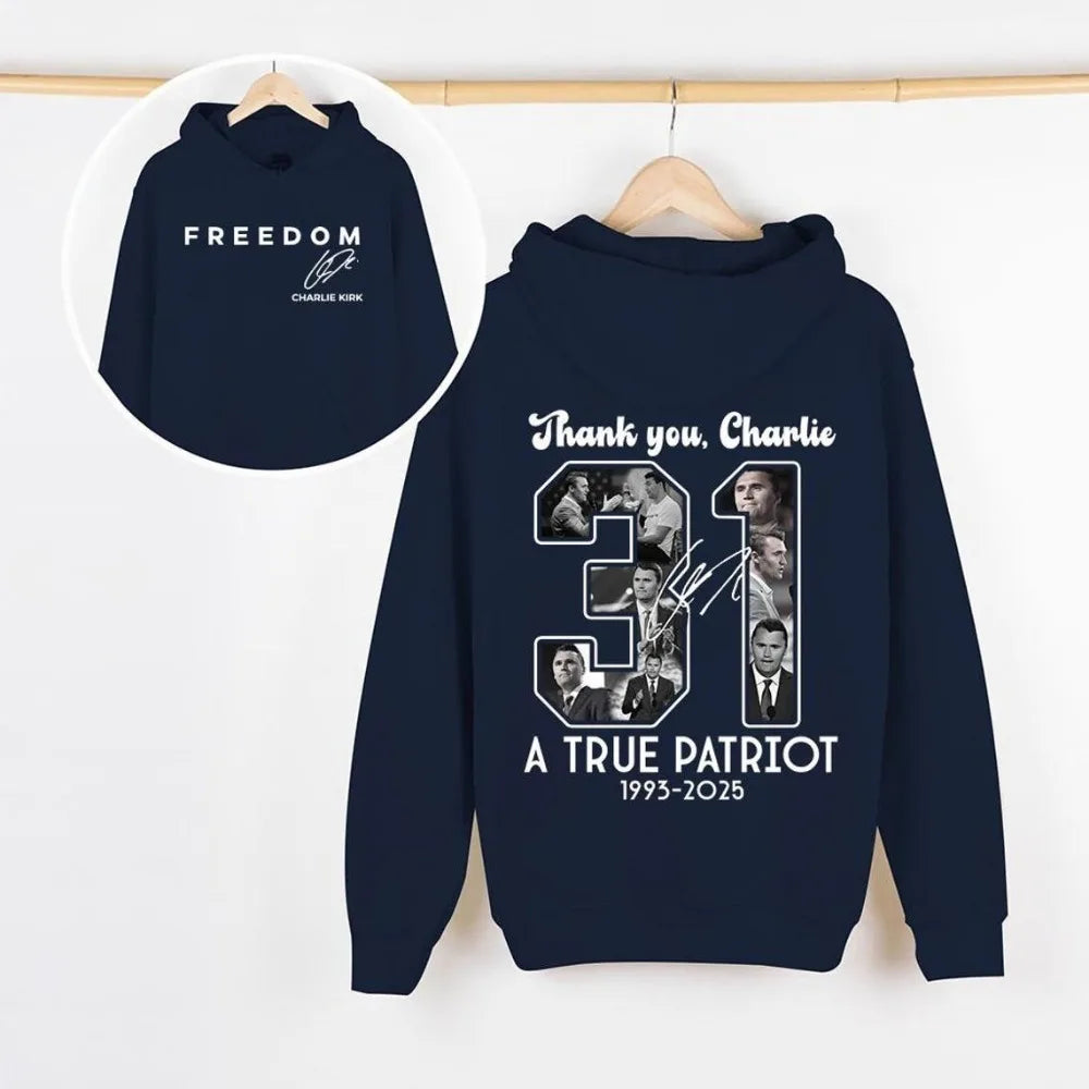 Charlie Kirk Memorial 31 Freedom Hoodie