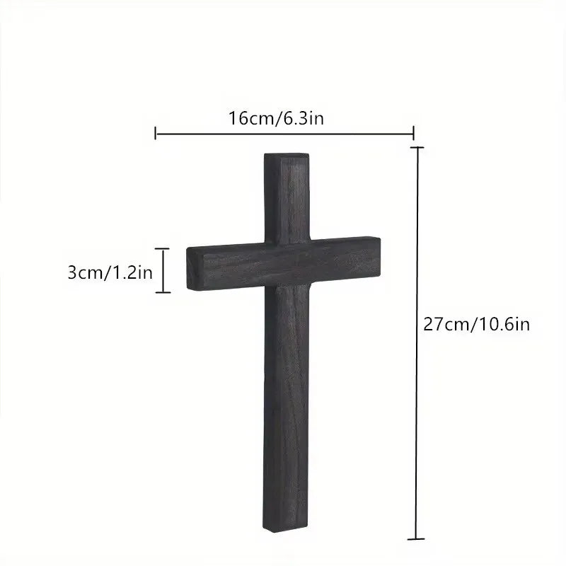 Handmade Dark Wood Hanging Cross