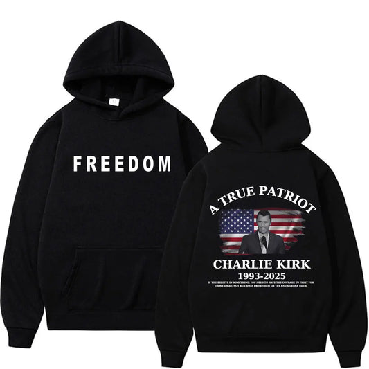Charlie Kirk Freedom & A True Patriot Hoodie