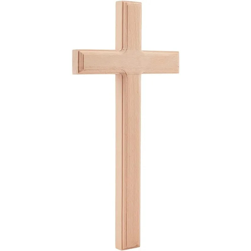 Handmade Light Wood Wall Hanging Cross