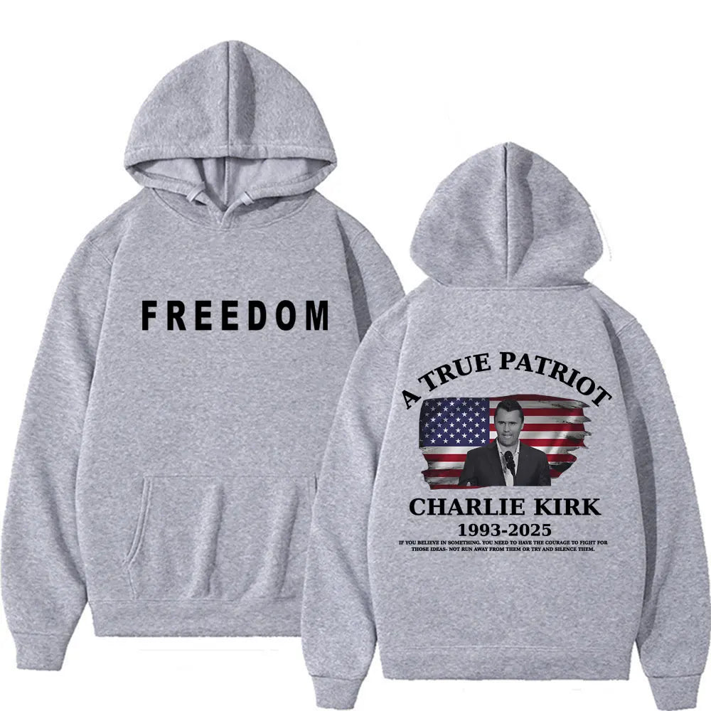 Charlie Kirk Freedom & A True Patriot Hoodie