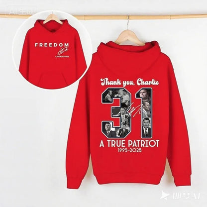 Charlie Kirk Memorial 31 Freedom Hoodie